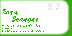 roza spanyar business card